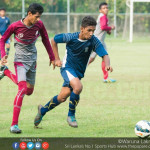 Nalanda College v De Mazenod College - U19 Schools Division II - Kelaniya Football Complex - 09/11/2016 - Raheem Deen (R) makes a run closely followed by Nadishka Madushika (L).
