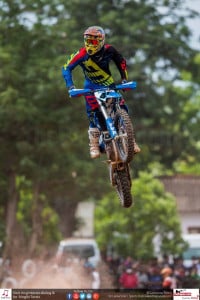 Ishan Dissanayake during the Racing Motocross bikes over 100cc up to 125cc event