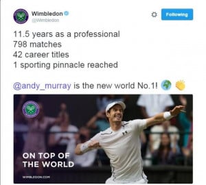 Andy Murray has won Wimbledon twice in his career