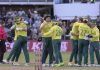 South Africa’s bowlers hold nerve to level Australia T20 series