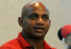 තේරීම් කමිටු සභාපති සනත්? Sri Lankan cricketer Sanath Jayasuriya addresses a press conference in Colombo on June 9, 2011. Sri Lanka has recalled veteran left-handed batsman Sanath Jayasuriya for the forthcoming limited overs series against England, Ireland and Scotland. Jayasuriya, who turns 42 at the end of this month, is the oldest player in international cricket. Now a ruling party legislator, he last played a one-day game against India in December 2009. AFP PHOTO/Lakruwan WANNIARACHCHI / AFP PHOTO / LAKRUWAN WANNIARACHCHI