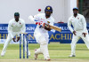 Dimuth scores a ton; Sri Lanka prolongs declaration and it rains