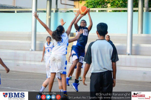 Nirma Sasanthi (14) scoring the final shot just before full time.