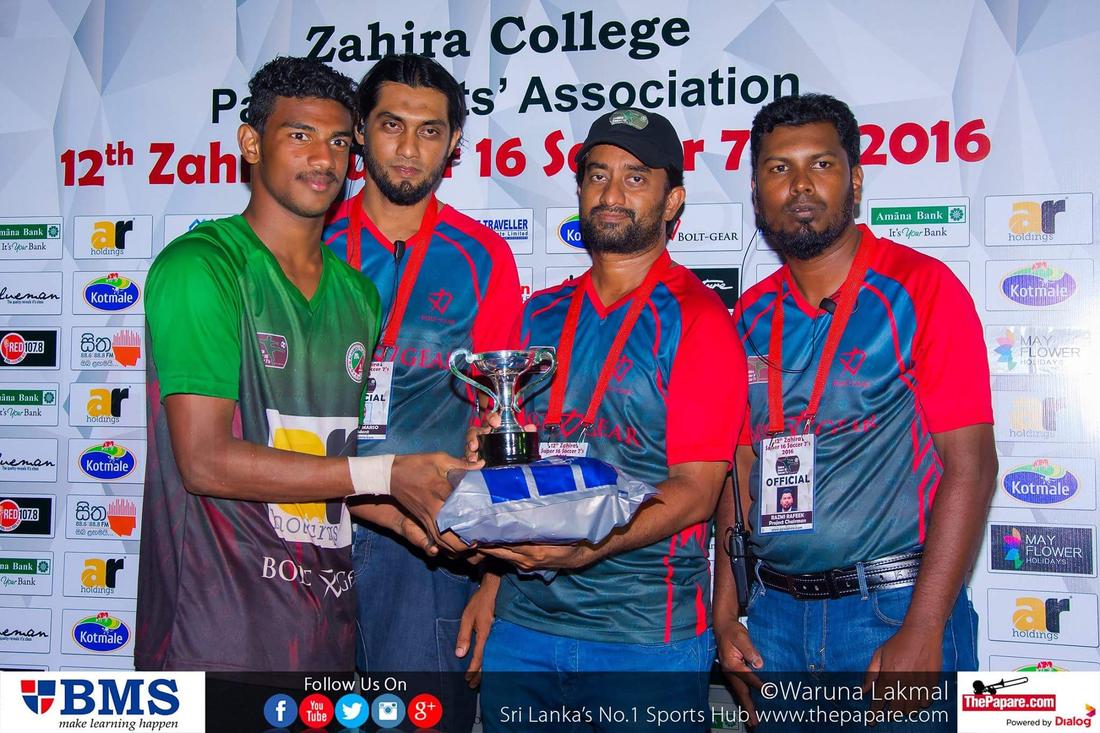 12th Zahira Super 16 Soccer 7's 2016 - Zahira College Grounds - 08/10/2016 Player of the Final Mohamed Shaheel.