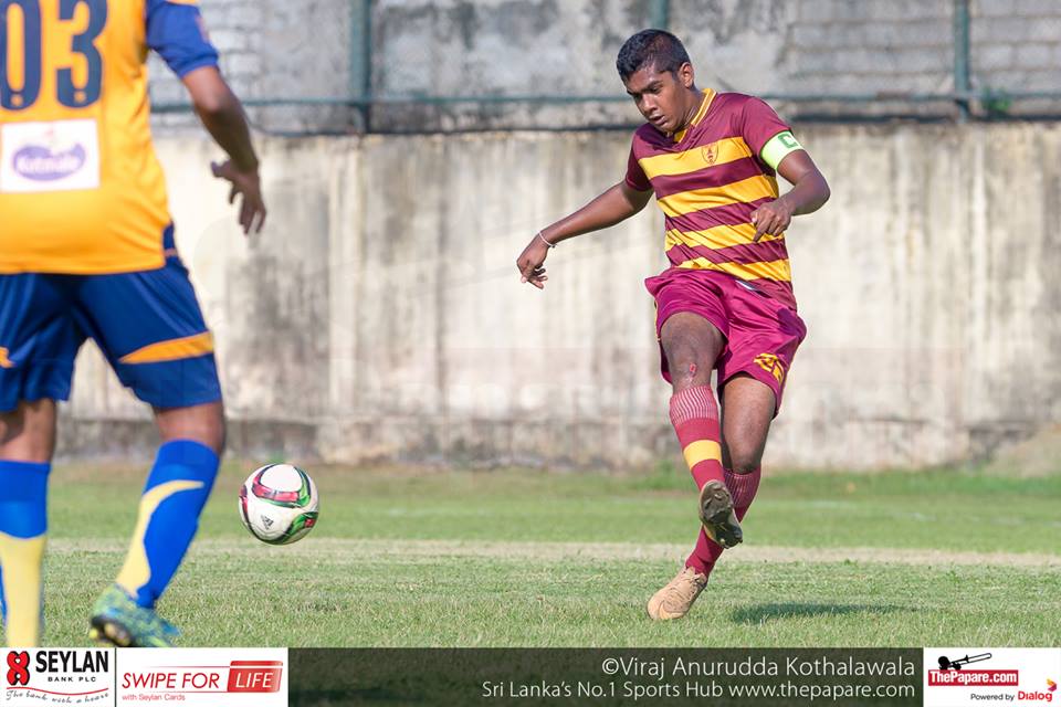 Ananda College v St.Peter's College - U19 Division I - M.H.Mohamed Grounds - 02/12/2016 - Ananda College skipper's valiant effort went in vain as St.Peter's College scored 5 goals