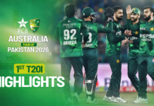 HIGHLIGHTS – 1st T20I – Australia tour of Pakistan 2026