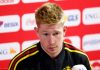 De Bruyne concerned about injury in Euro 2020 qualifiers