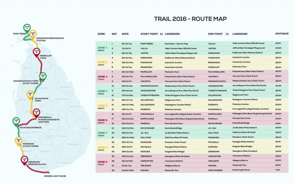 2016 OFFICIAL TRAIL ROUTE MAP