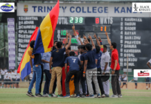 අස්ගිරිය ගිනියම් වෙයි, කන්ද උඩරට නිල් සටනේ ජය ත්රිත්ව විද්යාලයට 107th Hill Country Battle of the Blues