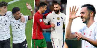 Sweden vs Poland, Slovakia vs Spain, Germany vs Hungary, Portugal vs France