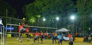 Tamil Nadu Youth Men's Volleyball Team in action in their tour of Sri Lanka 2023
