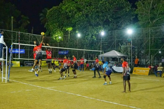 Tamil Nadu Youth Men's Volleyball Team in action in their tour of Sri Lanka 2023