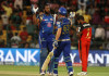 Mumbai Indians keep their playoff prospects alive with a clinical six-wicket win Kieron Pollard and Jos Buttler