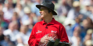 Cut down riot shield to protect umpires