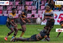 DS Senanayake overcome Mahanama’s strong statement in a tussle of pure Rugby.