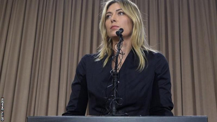 Russia's Sharapova is a five-time Grand Slam winner