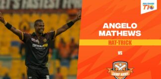 Angelo Mathews hat-trick vs Morrisville Samp Army