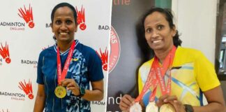 Chandrika de Silva shine bright at All England Masters Badminton Championships