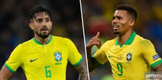 Alex Telles and Gabriel Jesus