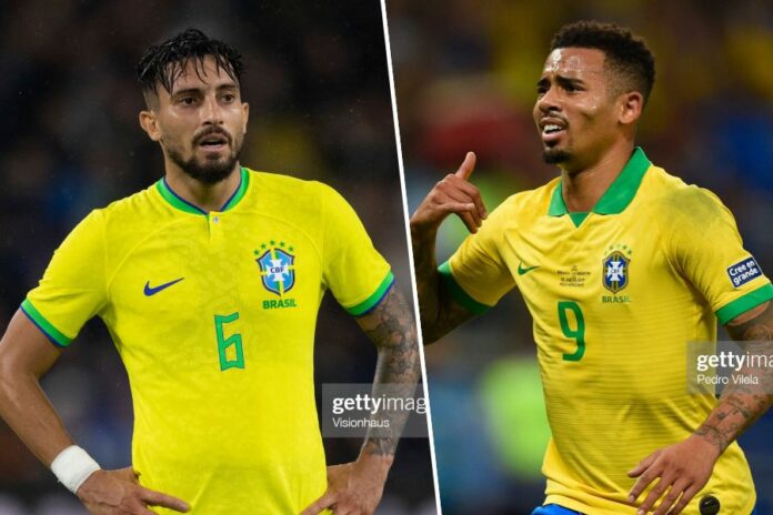 Alex Telles and Gabriel Jesus