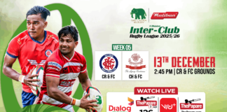 LIVE – CR & FC vs CH & FC – Maliban Inter-Club Rugby League 2025/26 CR & FC vs CH & FC