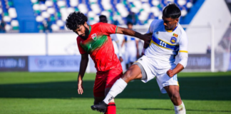 Action from the Sri Lanka v Maldives in their AFC Asian Cup qualifiers 2023 – 3rd Round match