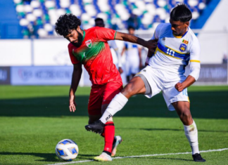 Action from the Sri Lanka v Maldives in their AFC Asian Cup qualifiers 2023 – 3rd Round match