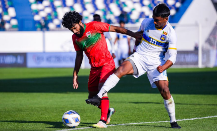 Action from the Sri Lanka v Maldives in their AFC Asian Cup qualifiers 2023 – 3rd Round match