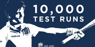 Cook youngest player to 10,000 test runs in Tests