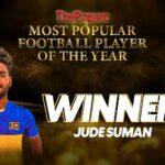 Jude Suman ThePapare Most Popular Football Player of the year
