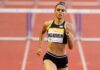 Sydney McLaughlin කඩුලු පැනීමේ ලෝක වාර්තාවක් බිඳ හෙළයි