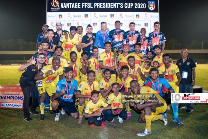 Colombo FC Champions of Vantage FFSL President’s Cup 2020