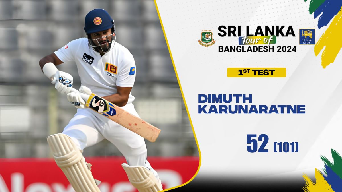 Dimuth Rangana WATCH - Dimuth Karunaratne 52 (101) - Sri Lanka tour of Bangladesh 2024 ...
