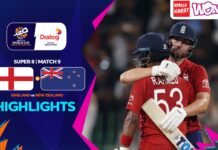 HIGHLIGHTS – England vs New Zealand – ICC Men’s T20 World Cup 2026 – Super 8 – Match 9