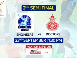 Engineers Cricket Club vs Sri Lanka Doctors Cricket Club