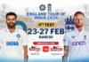 England will take on India in the fourth Test of the England tour of India 2024 from 23rd to 27th February at Ranchi, India.