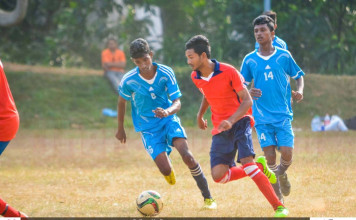 Gampola v Kegalle – U19 Junior Inter League Championship (2016) Gampola FL's Mohamed Shimark in control of the ball