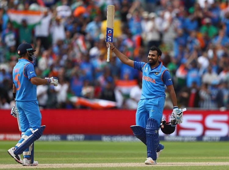 A match-winning century by Rohit Sharma saw India home and through to the finals of the Champions Trophy 2017