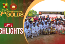 WATCH – HIGHLIGHTS – Day 3 – Jaffna College vs St. Patrick’s College – 109th Northern Battle of the Goldsv