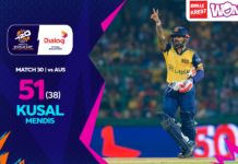 Kusal Mendis 51 (38) vs Australia – ICC Men’s T20 World Cup 2026 – Match 30