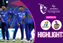 WATCH – HIGHIGHTS – MI Emirates vs Abu Dhabi Knight Riders – ILT20 Season 4 – Match 11