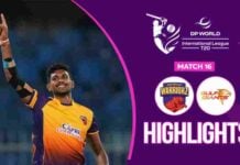WATCH – HIGHIGHTS – Sharjah Warriorz vs Gulf Giants – ILT20 Season 4 – Match 16 Sharjah Warriorz vs Gulf Giants