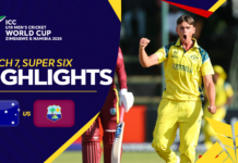 HIGHLIGHTS – Australia vs West Indies – ICC U19 Men’s Cricket World Cup 2026 – Match 7, Super Six