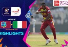 HIGHLIGHTS – West Indies vs Italy – ICC Men’s T20 World Cup 2026 – Match 37 West Indies vs Italy