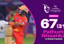 WATCH – Pathum Nissanka 67 (31) vs Dubai Capitals – ILT20 Season 4 – Match 5
