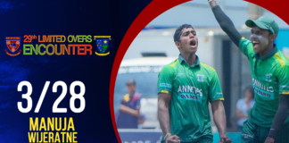 WATCH – Manuja Wijeratne 3/28 vs Maliyadeva College | 29th Limited Overs Encounter