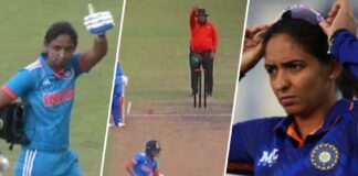 Harmanpreet Kaur gets angry about umpire decisions