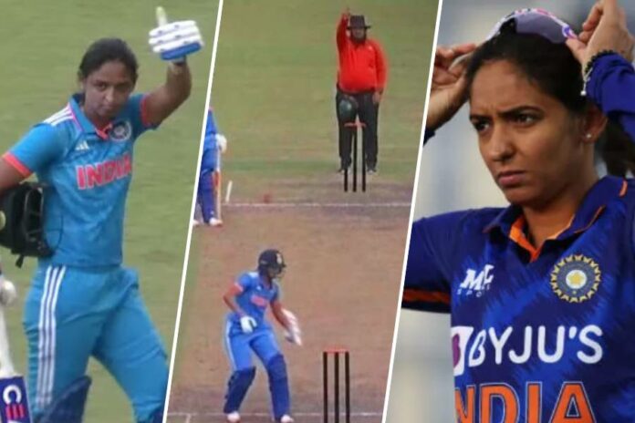 Harmanpreet Kaur gets angry about umpire decisions