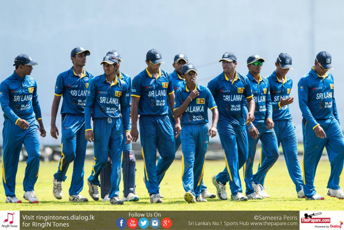 Heavens open up after England under 19s make 228