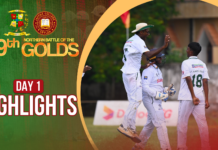 WATCH – HIGHLIGHTS – Day 1 – Jaffna College vs St. Patrick’s College – 109th Northern Battle of the Golds